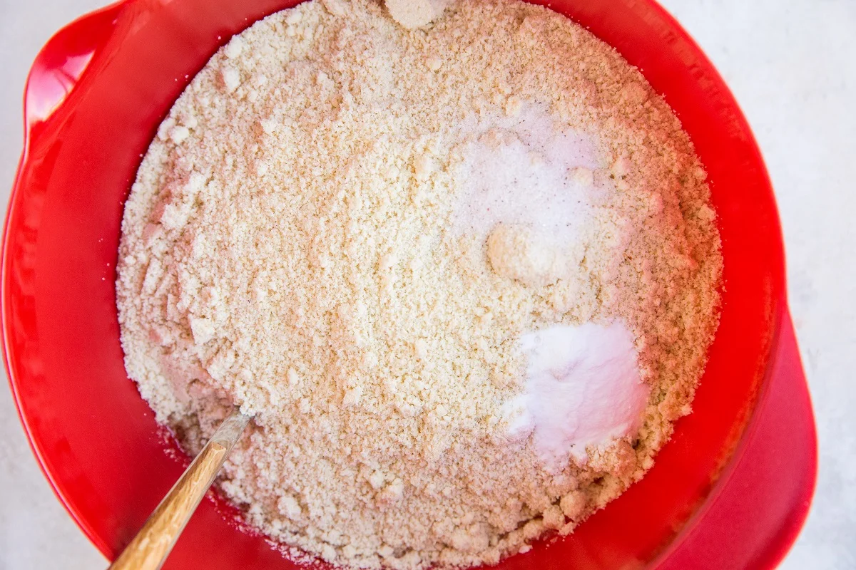 Mixing bowl with scone ingredients