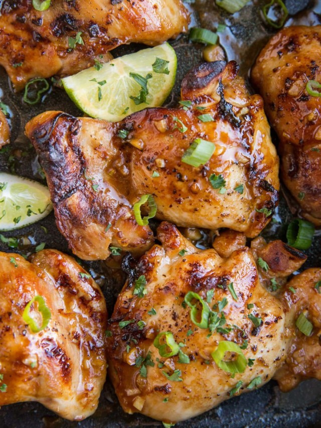ASIAN BAKED BONELESS CHICKEN THIGHS STORY - The Roasted Root