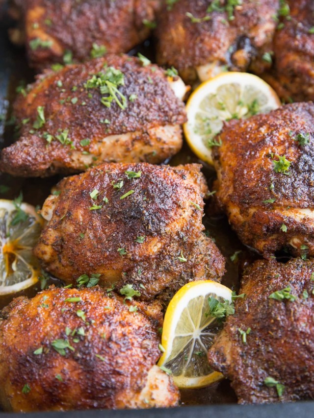 BAKED BLACKENED CHICKEN THIGHS STORY