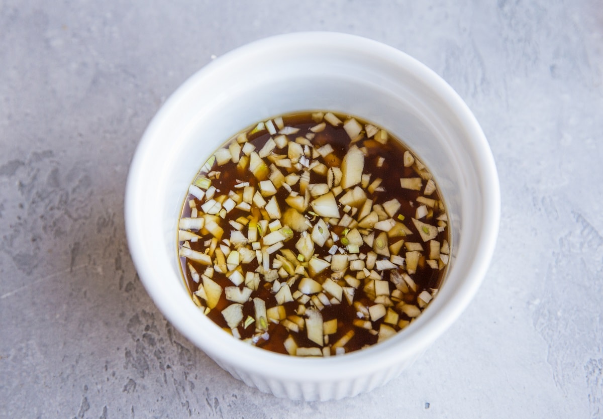 Honey garlic sauce in a bowl