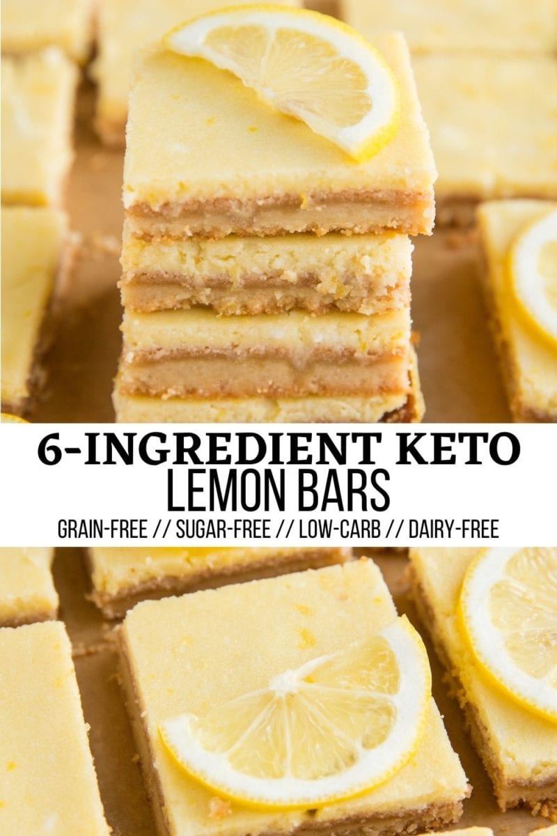 Collage for keto lemon bars