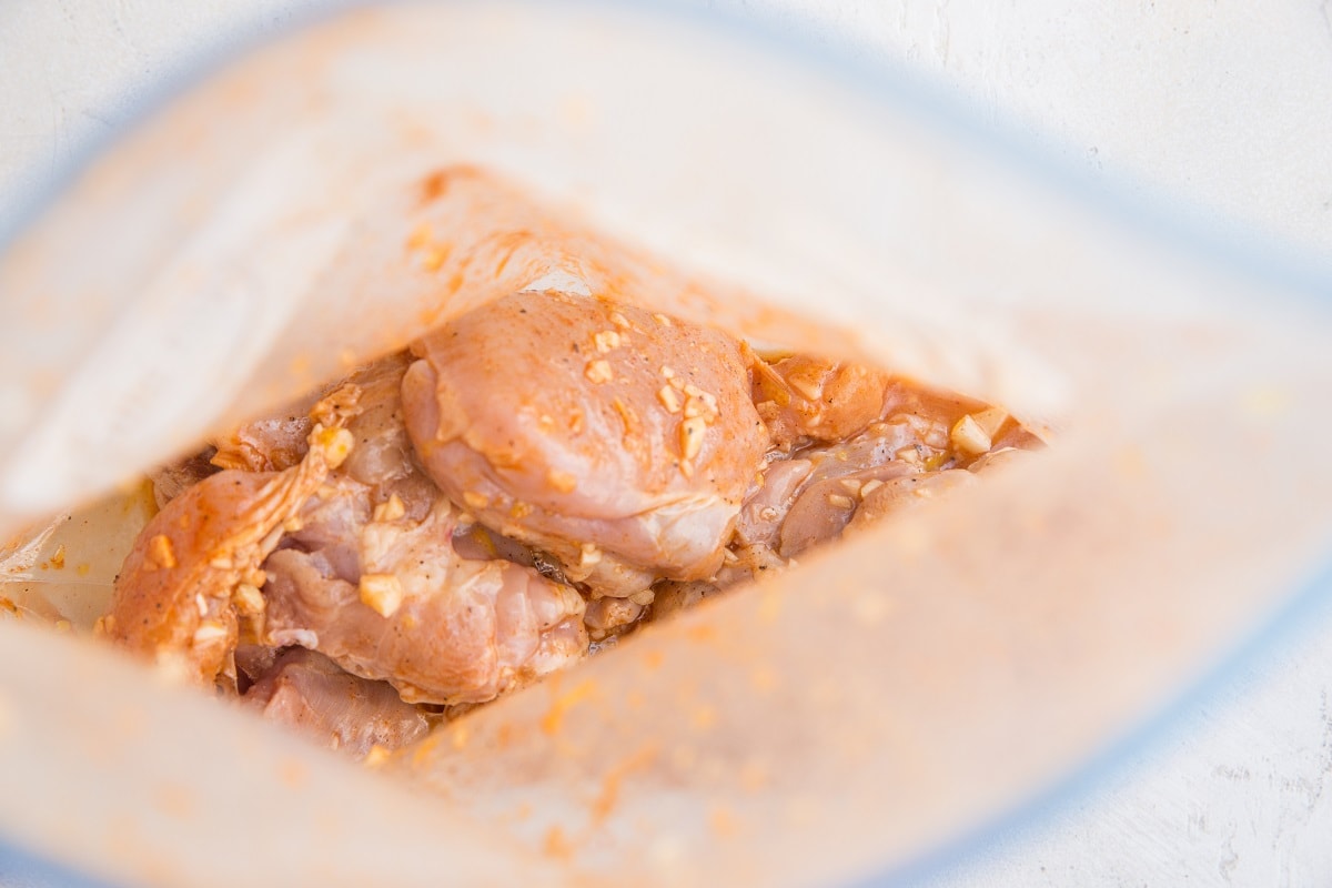 Seal the bag and shake it around until everything is well coated in marinade