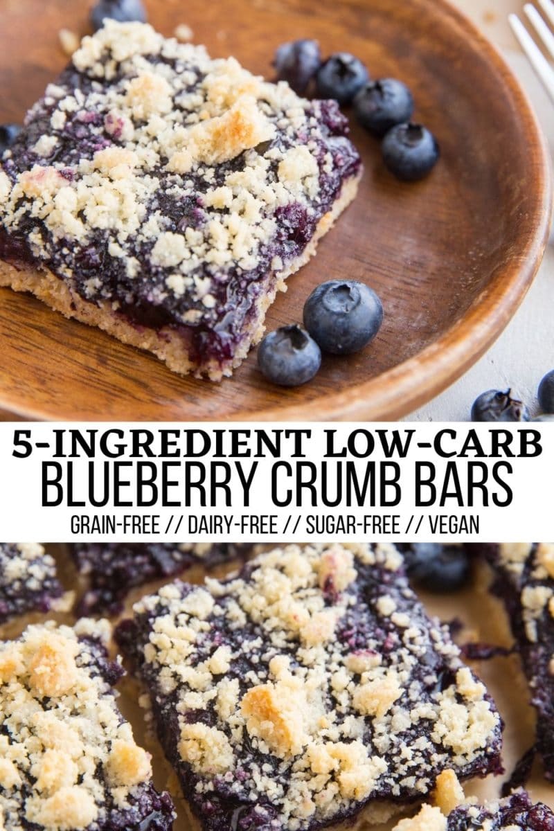 Blueberry crumb bar collage for pinterest