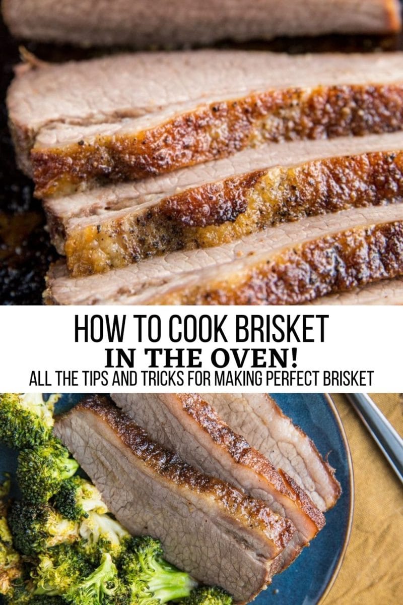 oven-roasted brisket photo collage for pinterest