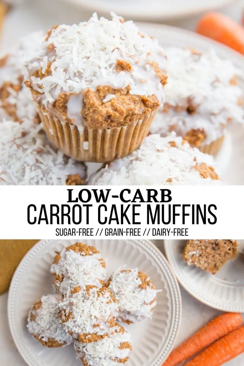 Carrot cake muffins collage