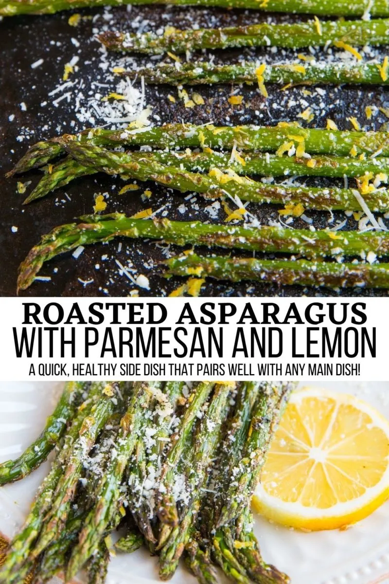 Roasted asparagus collage for pinterest
