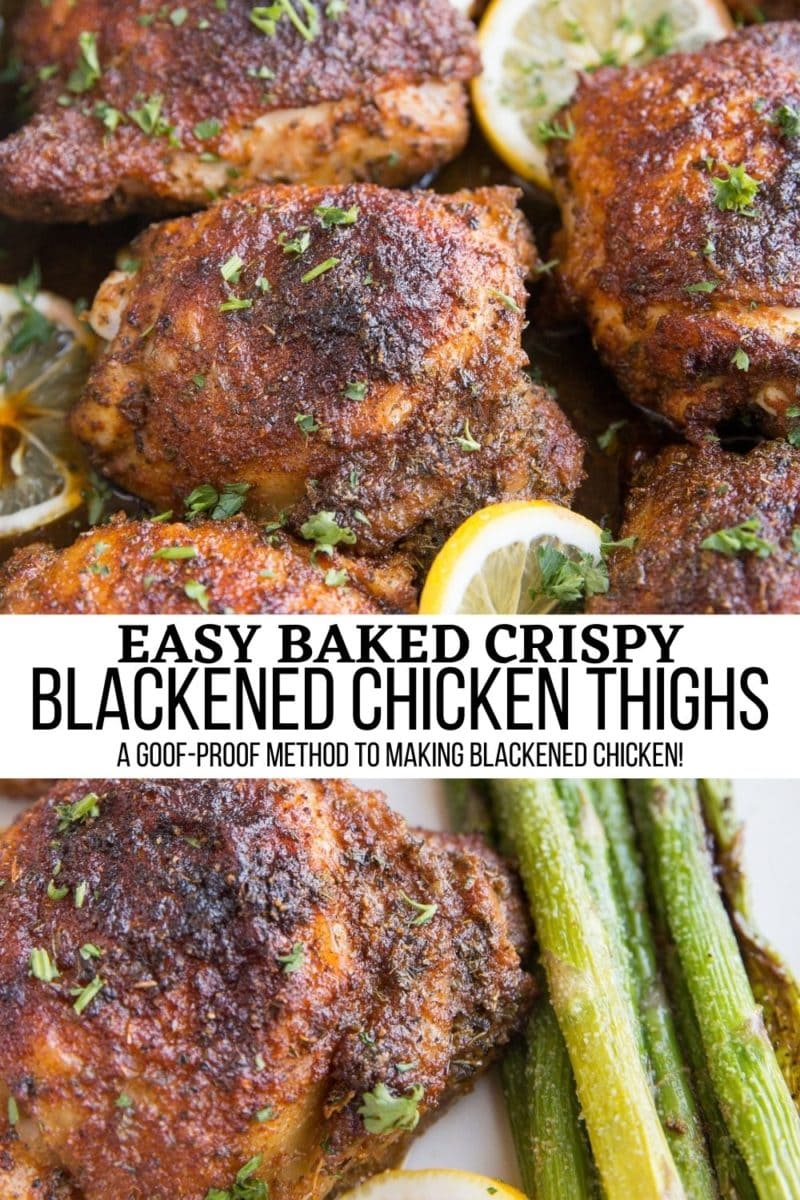 blackened chicken collage for pinterest