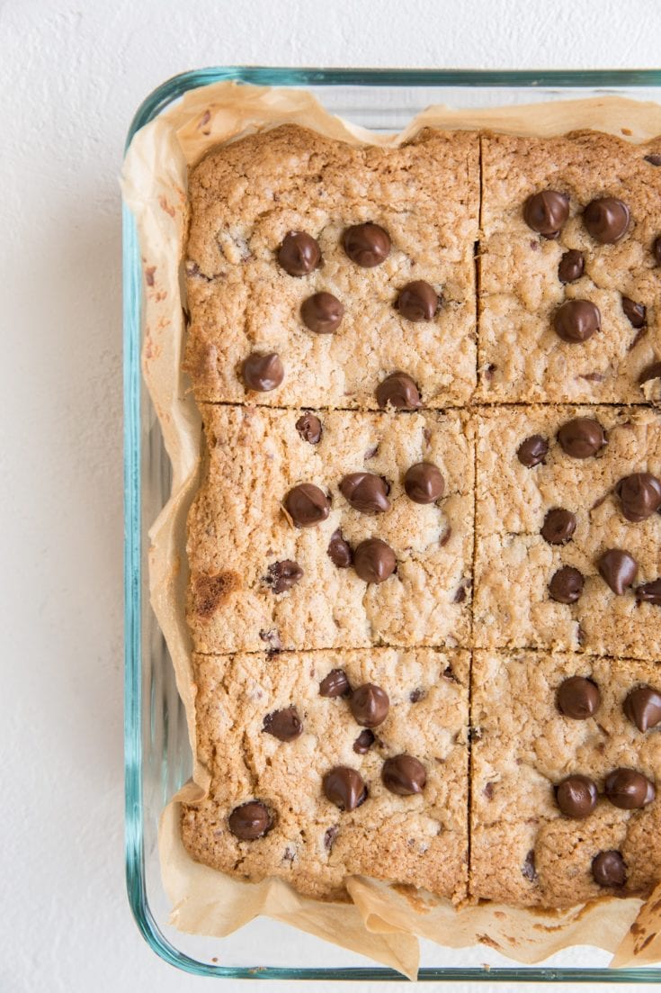 Gluten-Free Chocolate Chip Cookie Bars - The Roasted Root