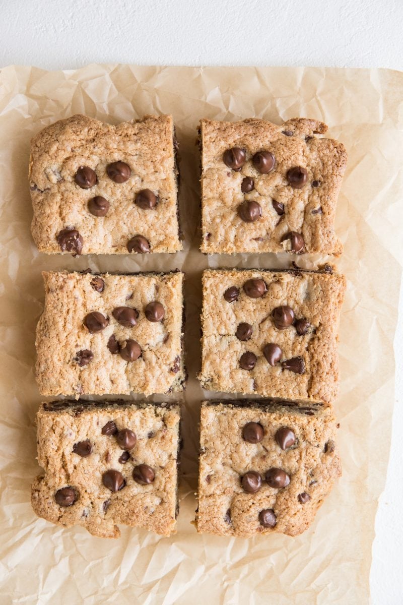 Gluten-Free Chocolate Chip Cookie Bars - The Roasted Root