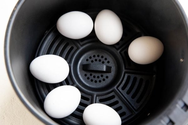 Eggs in an air fryer