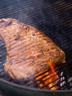 Tri Tip on a bbq grilling to perfection