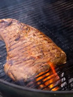 Tri Tip on a bbq grilling to perfection