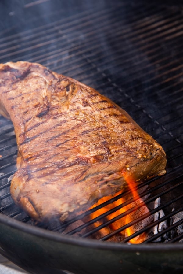 Tri Tip on a bbq grilling to perfection