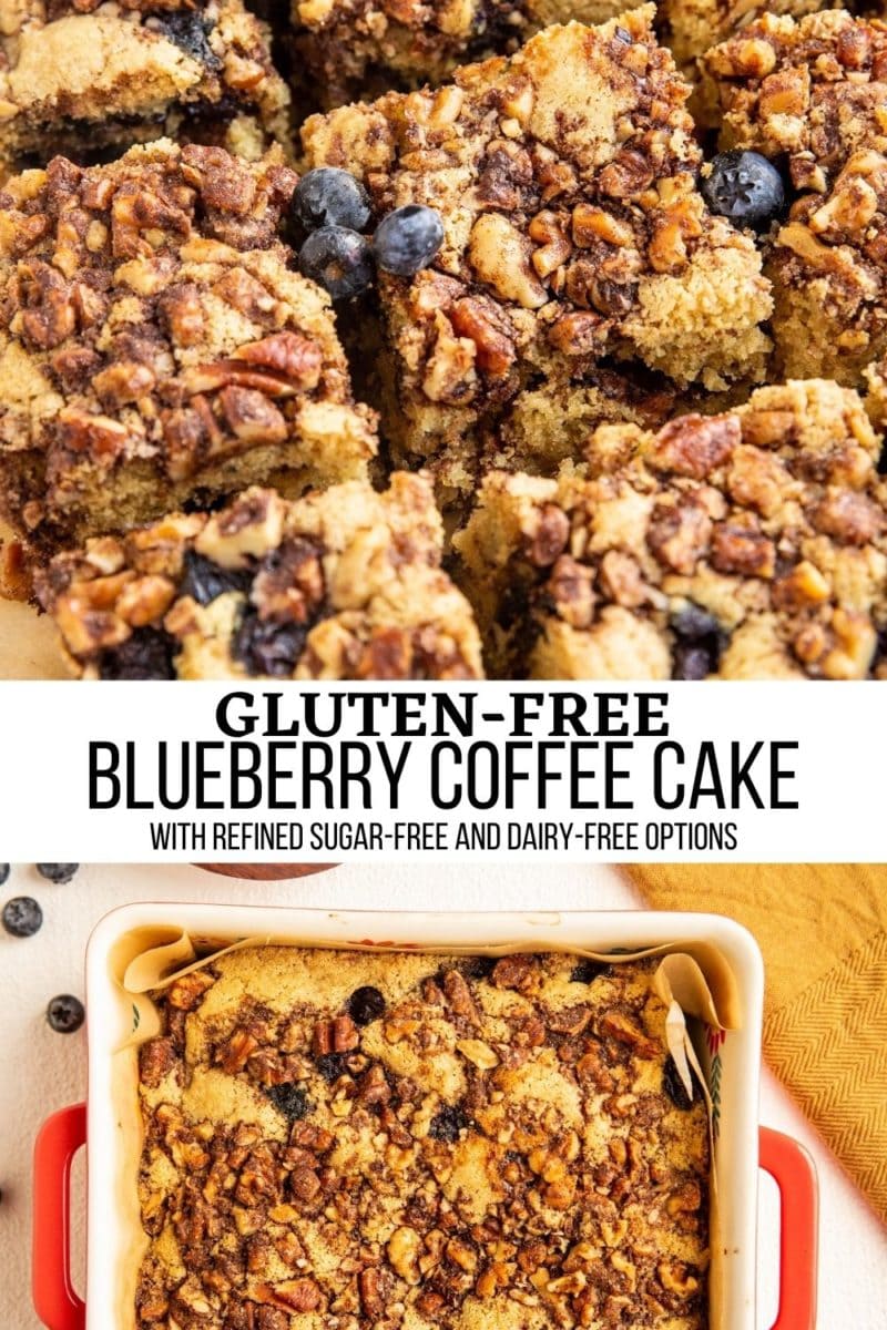 collage for blueberry coffee cake