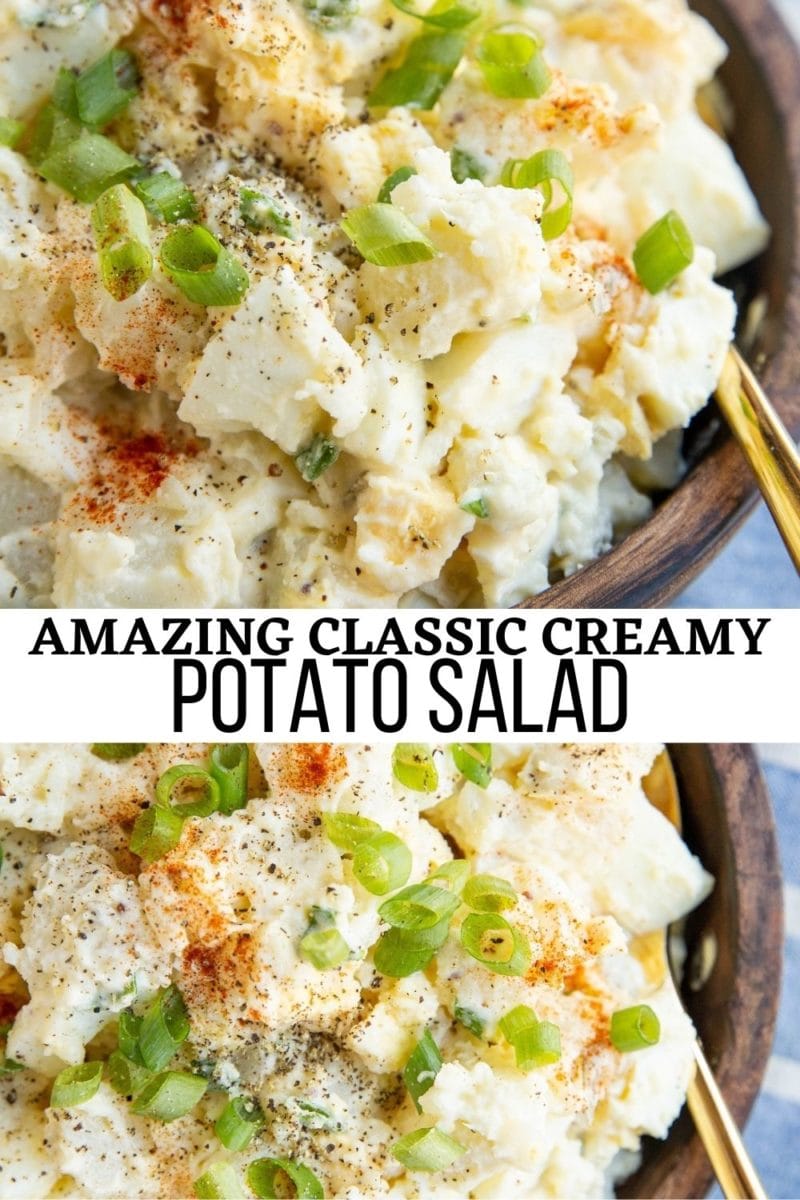 collage for potato salad