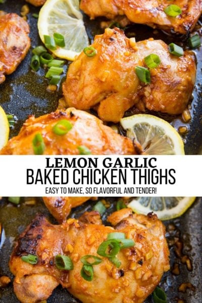 Lemon Garlic Baked Chicken Thighs - The Roasted Root