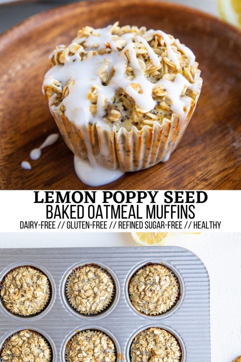 collage for lemon poppy seed muffins