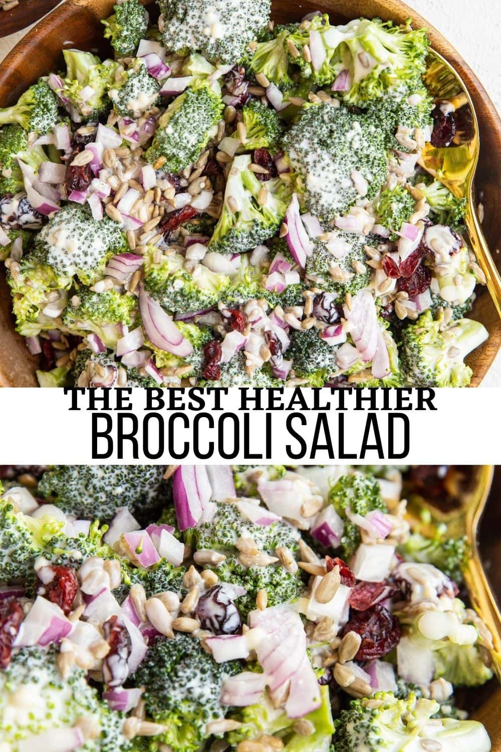 collage for broccoli salad