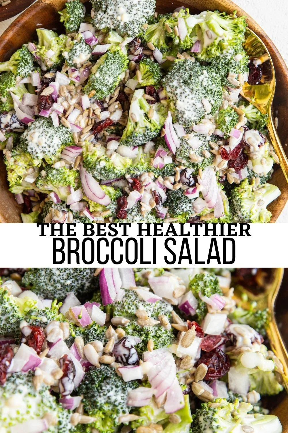collage for broccoli salad