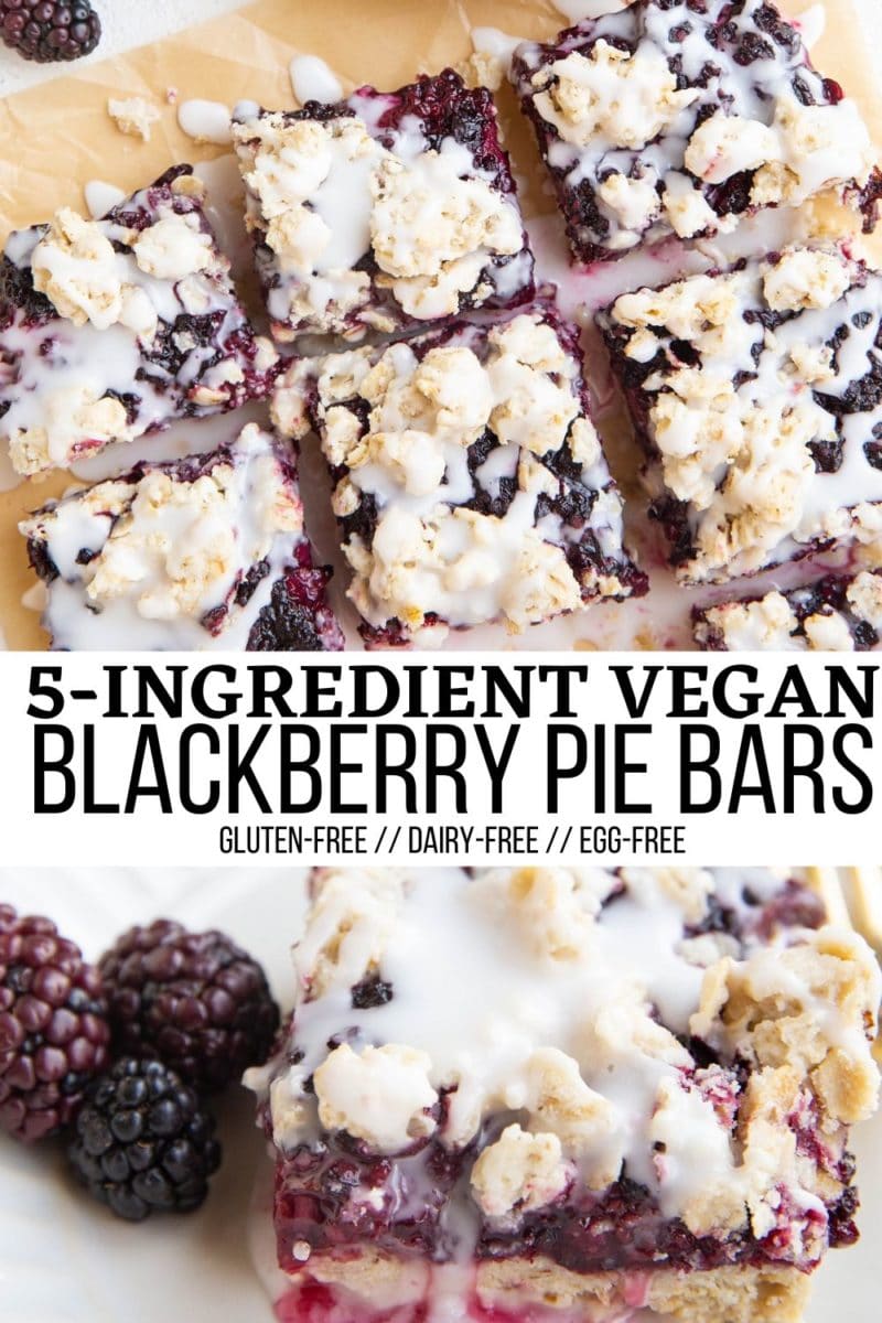 collage for blackberry pie bars