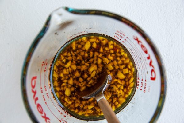 Marinade ingredients in a bowl