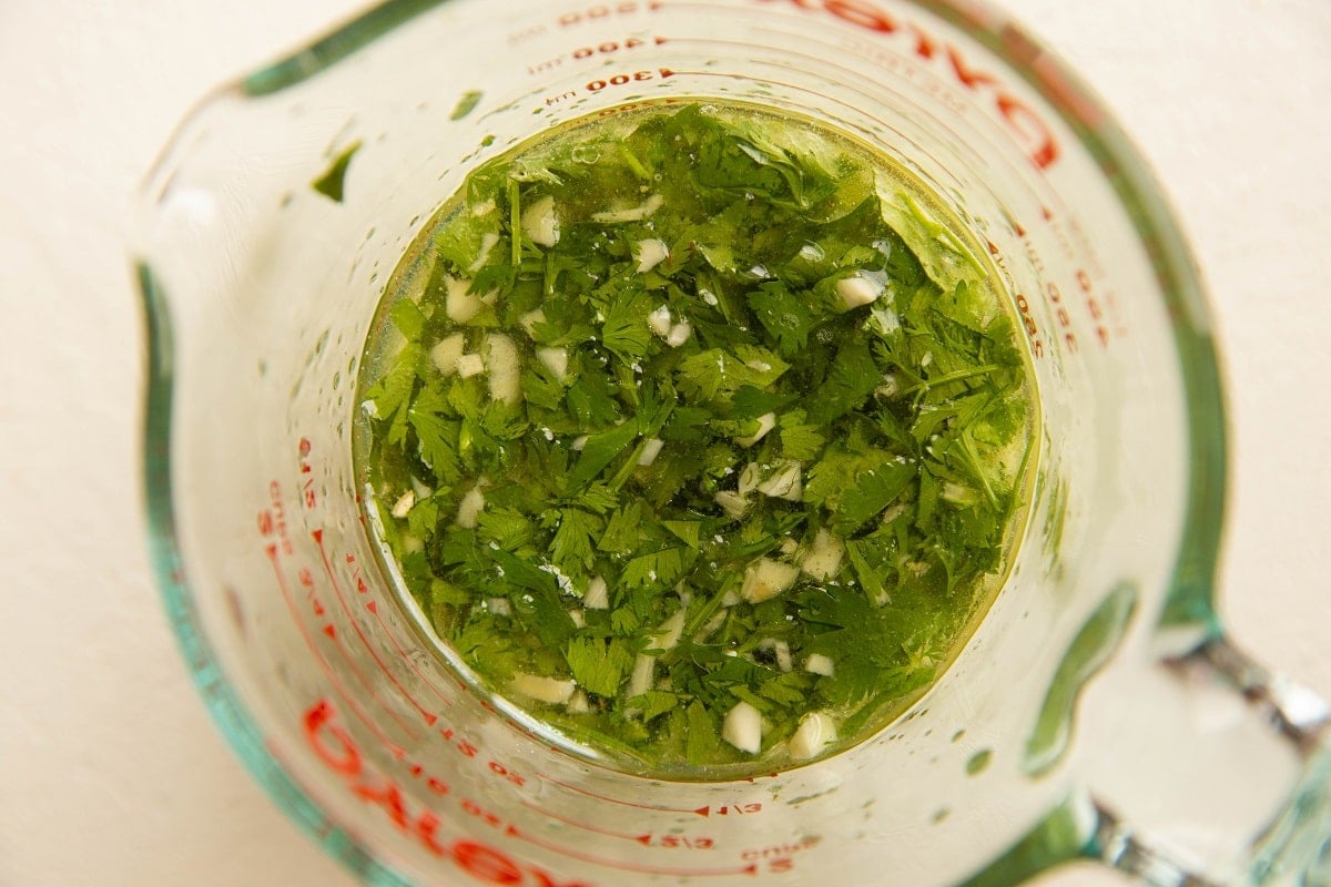 Carne asada marinade in a bowl