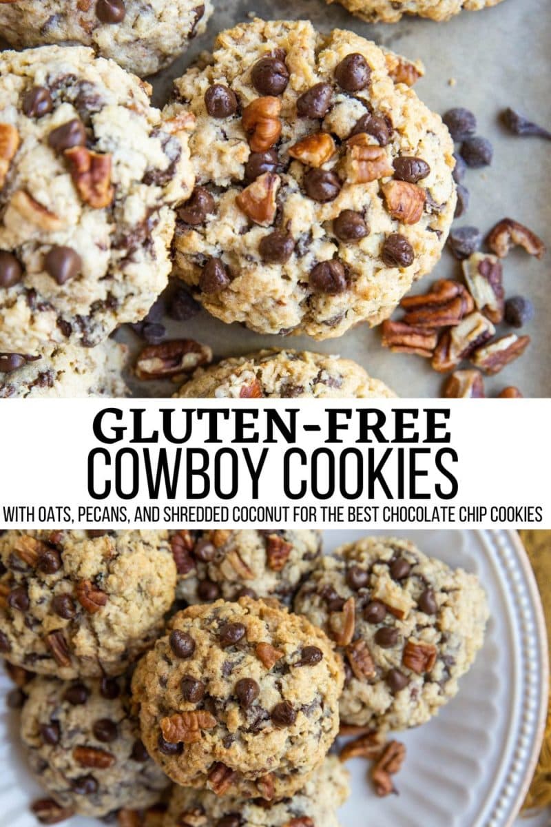 collage for cowboy cookies