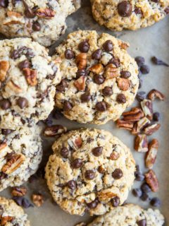 baking sheet with cowboy cookies