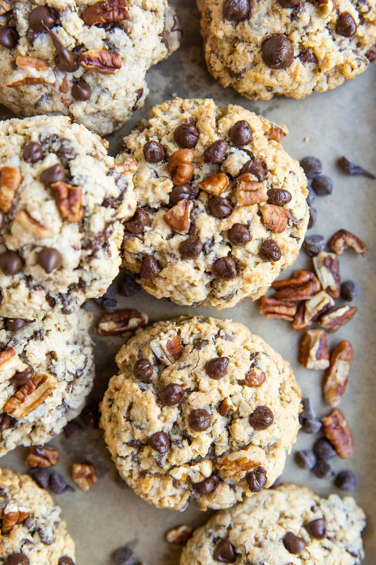 baking sheet with cowboy cookies