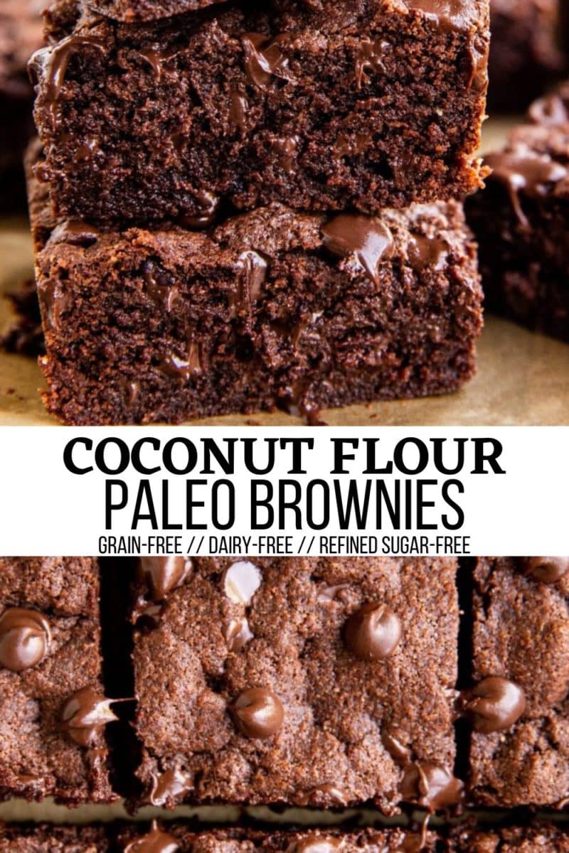 Collage for coconut flour brownies