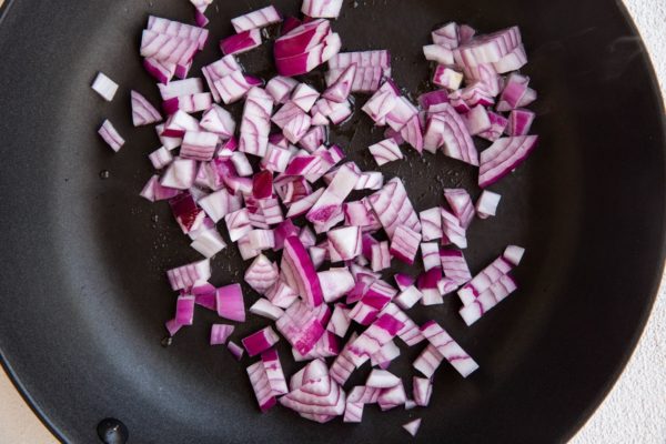 Onion Sautéing in a skillet