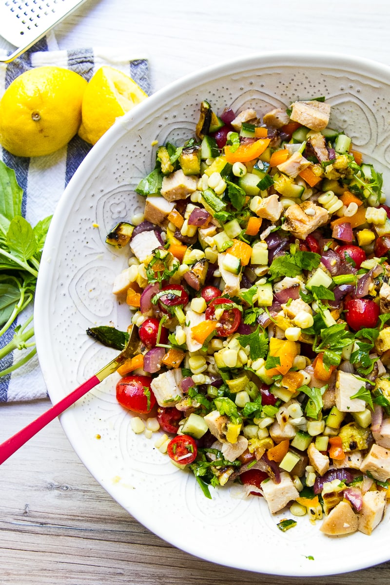 Rotisserie Chicken and Grilled Vegetable Salad