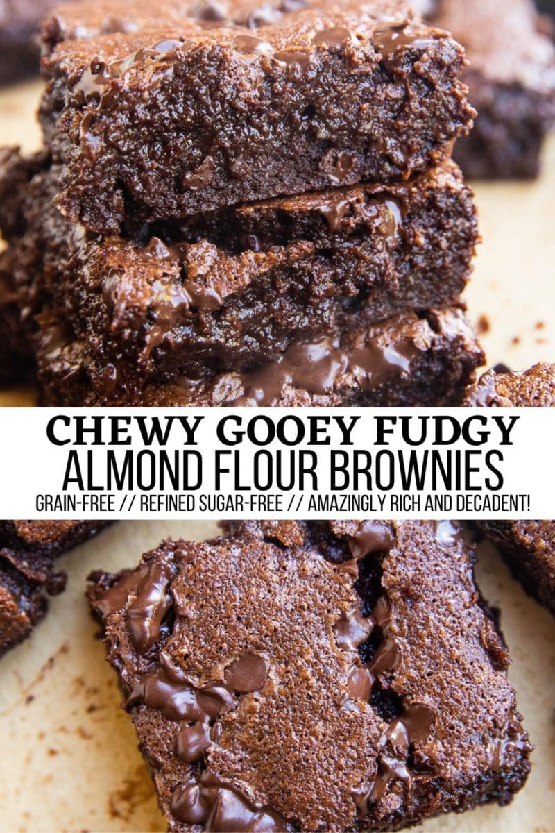 collage for almond flour brownies