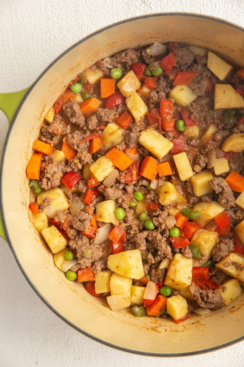 Picadillo in a large pot
