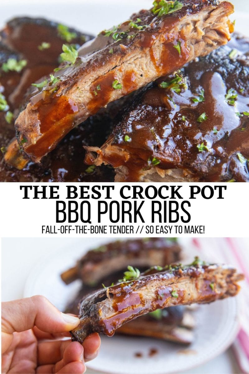 crock pot ribs collage