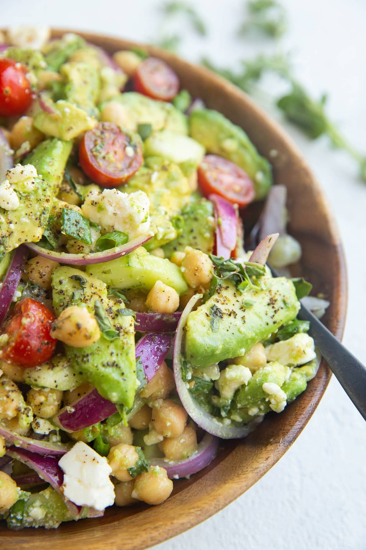 Chickpea Avocado Cucumber Salad - The Roasted Root