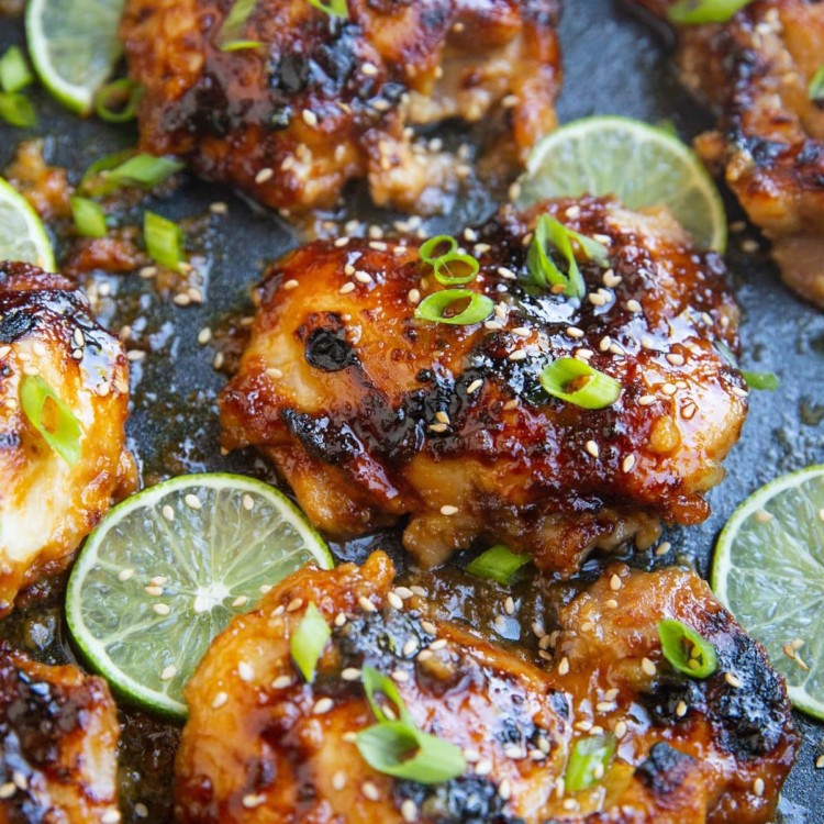 Baked Honey Lime Chicken Thighs - The Roasted Root