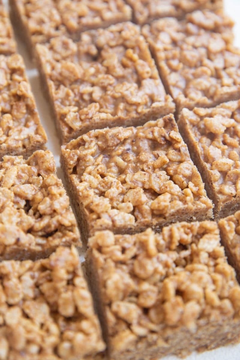 Sliced Almond Butter Rice Krispie Treats