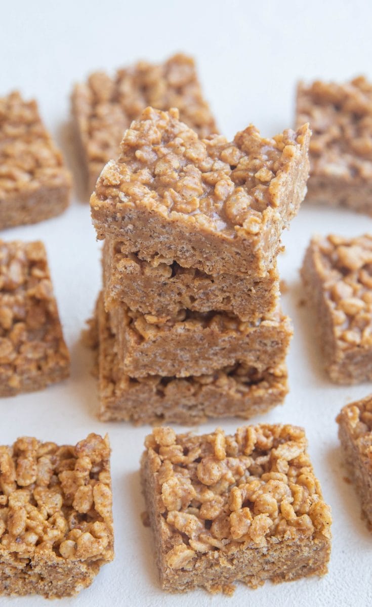 Stack of rice crispy treats