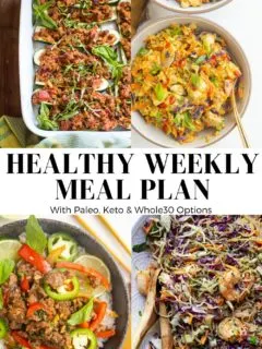 COLLAGE FOR week 28 healthy weekly meal plan