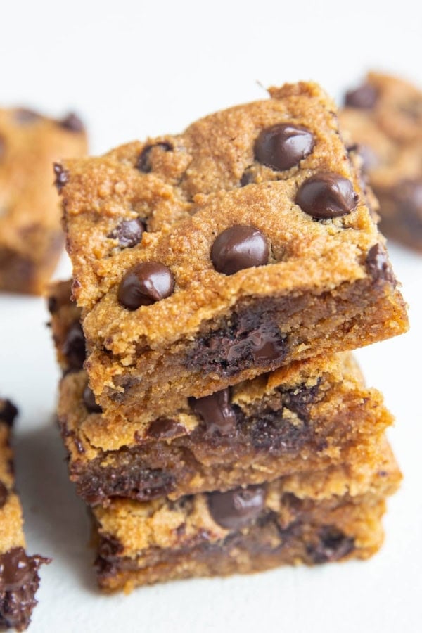 Stack of grain-free pumpkin bars