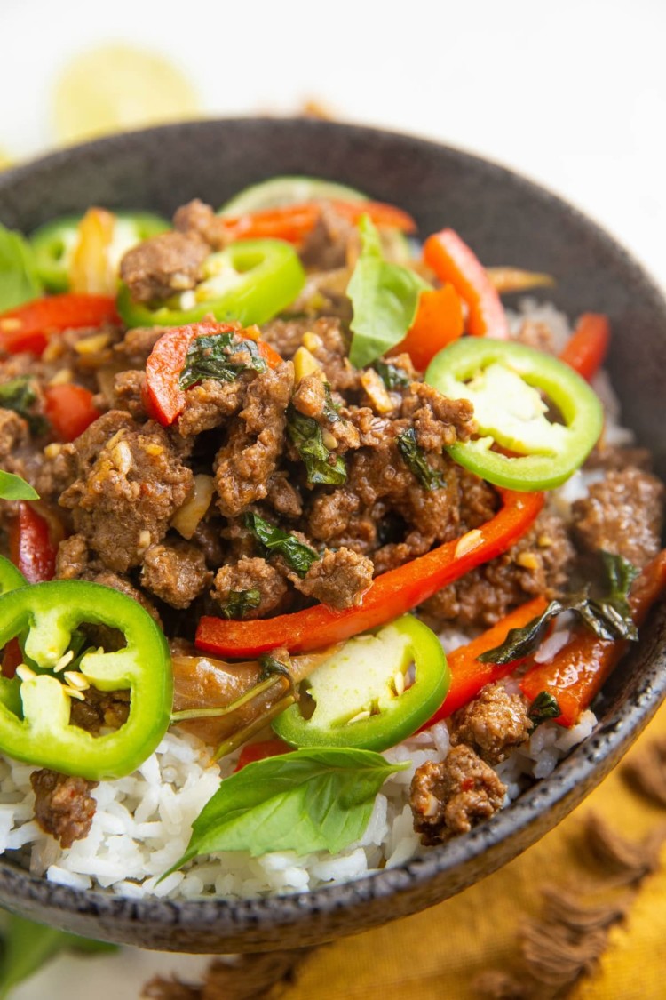 30-Minute Healthy Thai Basil Beef - The Roasted Root