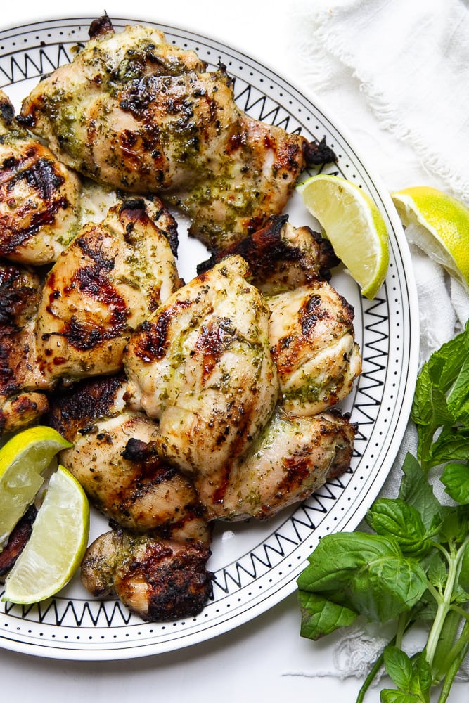 Grilled Cilantro Lime Chicken on a Plate