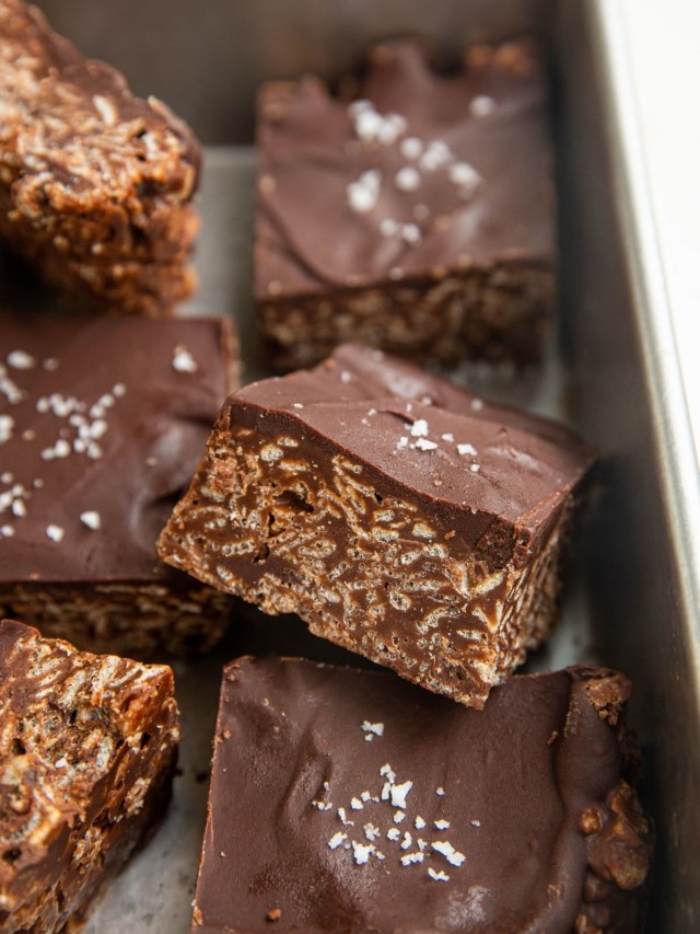 CHOCOLATE PEANUT BUTTER RICE KRISPIE TREATS STORY