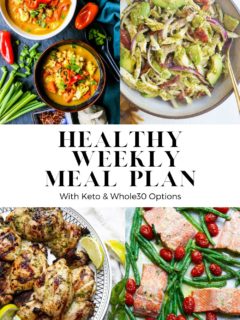 collage for healthy weekly meal plan