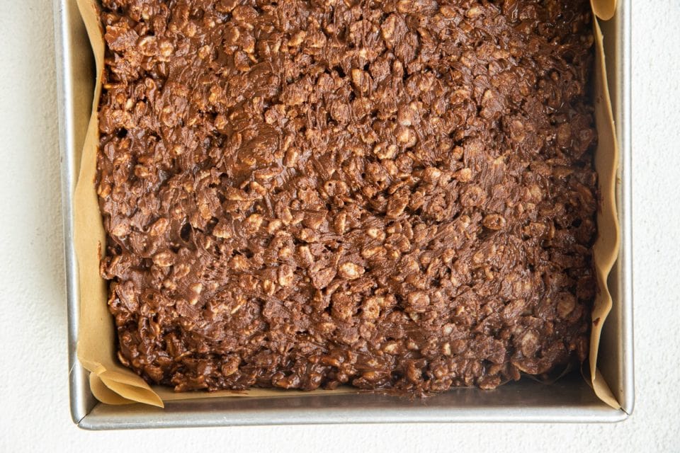 Chocolate Peanut Butter Rice Krispie Treats - The Roasted Root