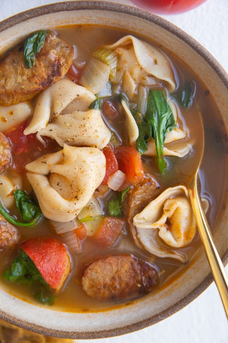 close up bowl of soup
