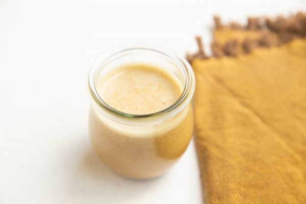 Peanut dressing in a jar