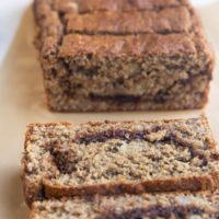 Slices of banana bread.