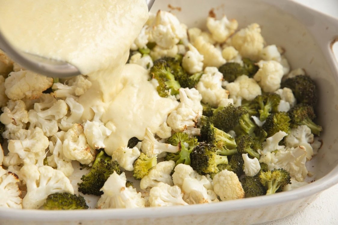 Creamy DairyFree Broccoli and Cauliflower Casserole The Roasted Root